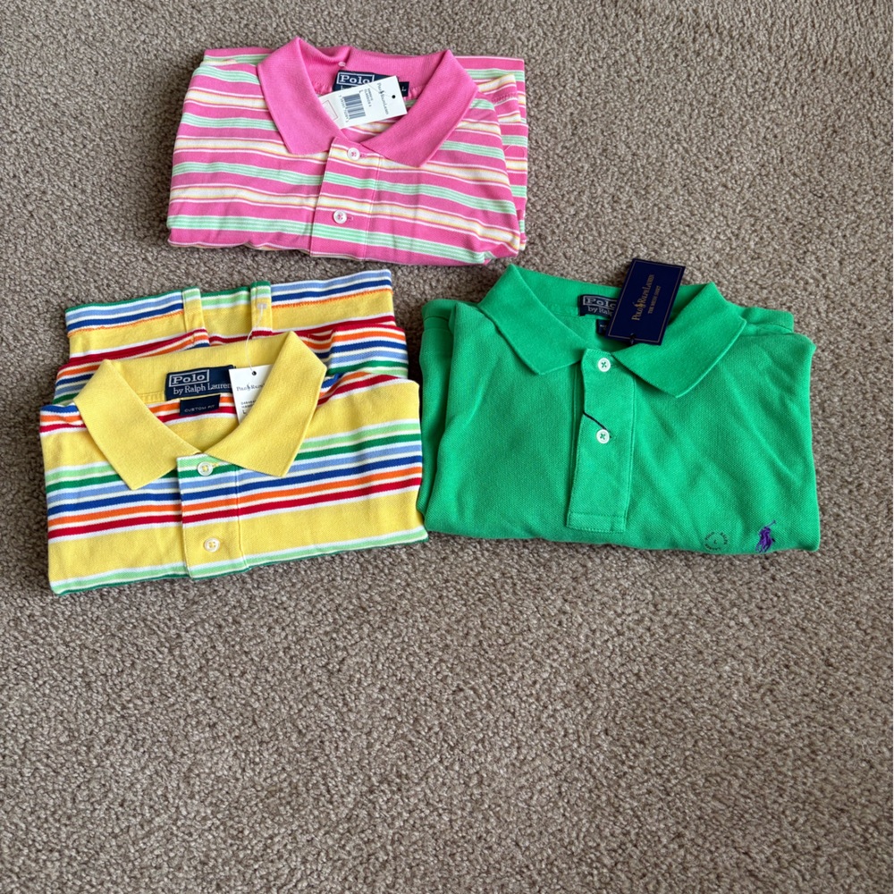 Men’s Ralph Lauren polo shirts size large.